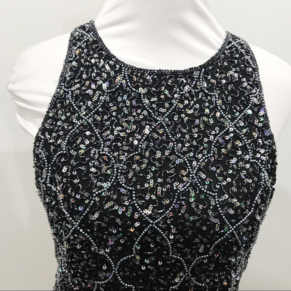 Adrianna Papell Size M Black Silk Blouse Cocktail - Picture 2 of 8